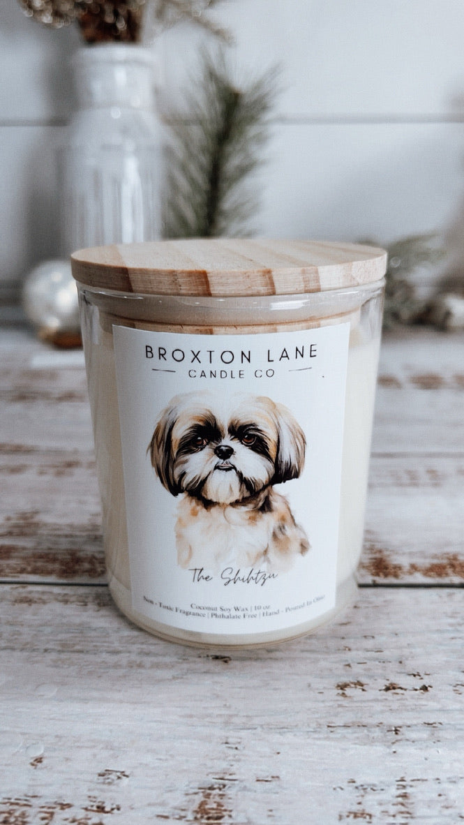 Dog Label Candle