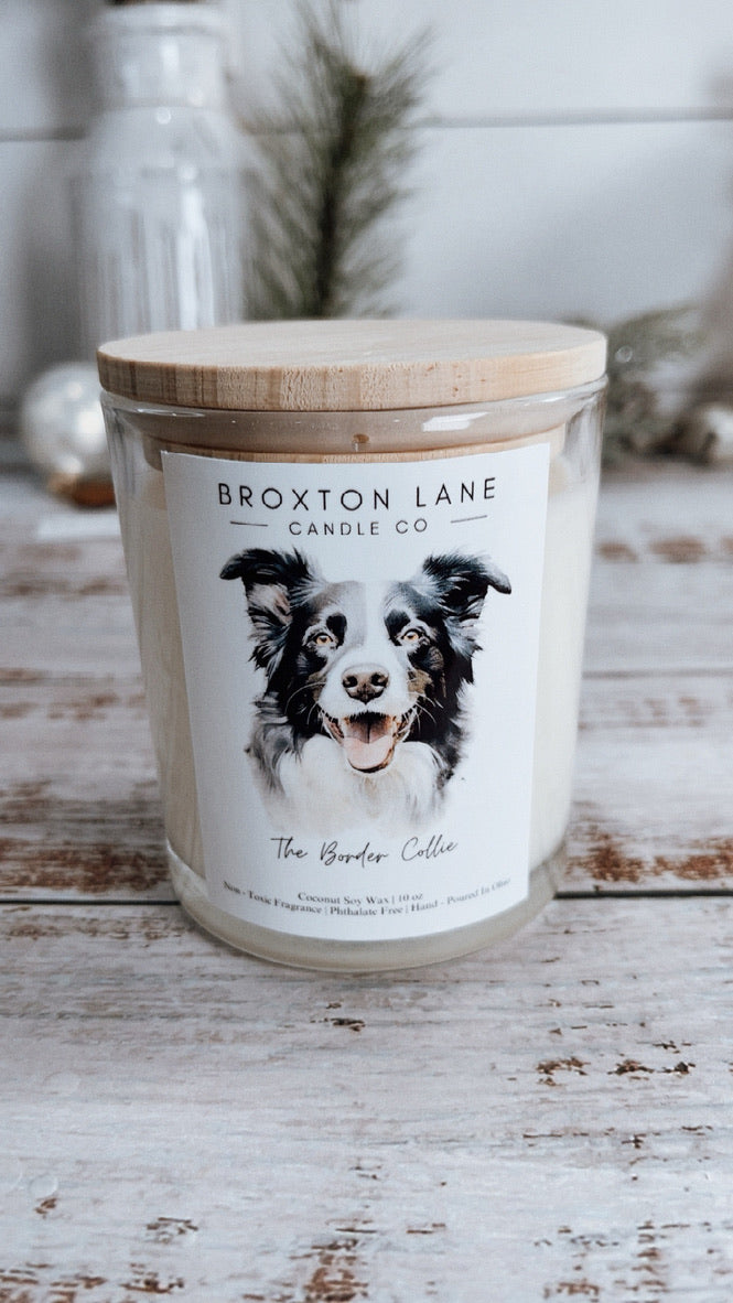 Dog Label Candle