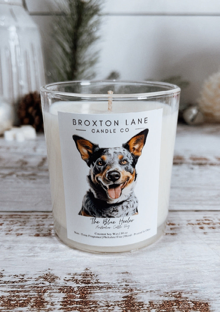 Dog Label Candle