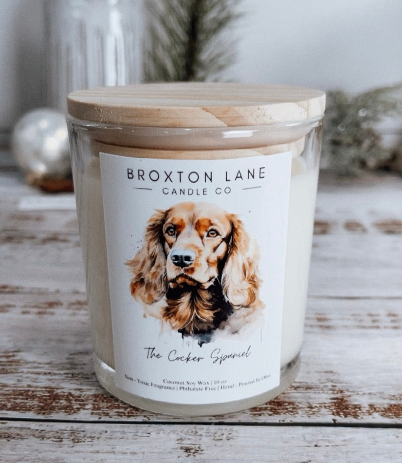 Dog Label Candle