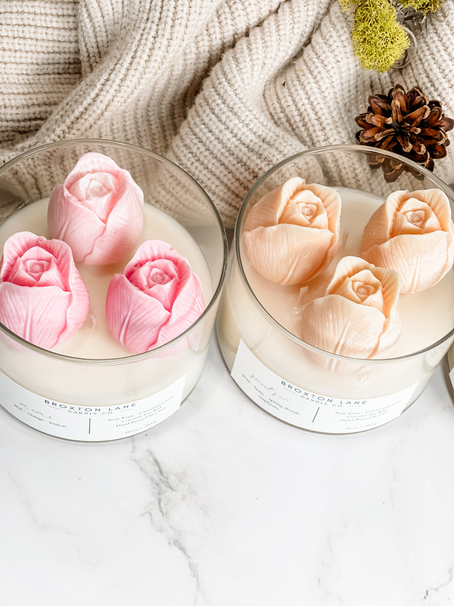 Rainbow Tulip Candle
