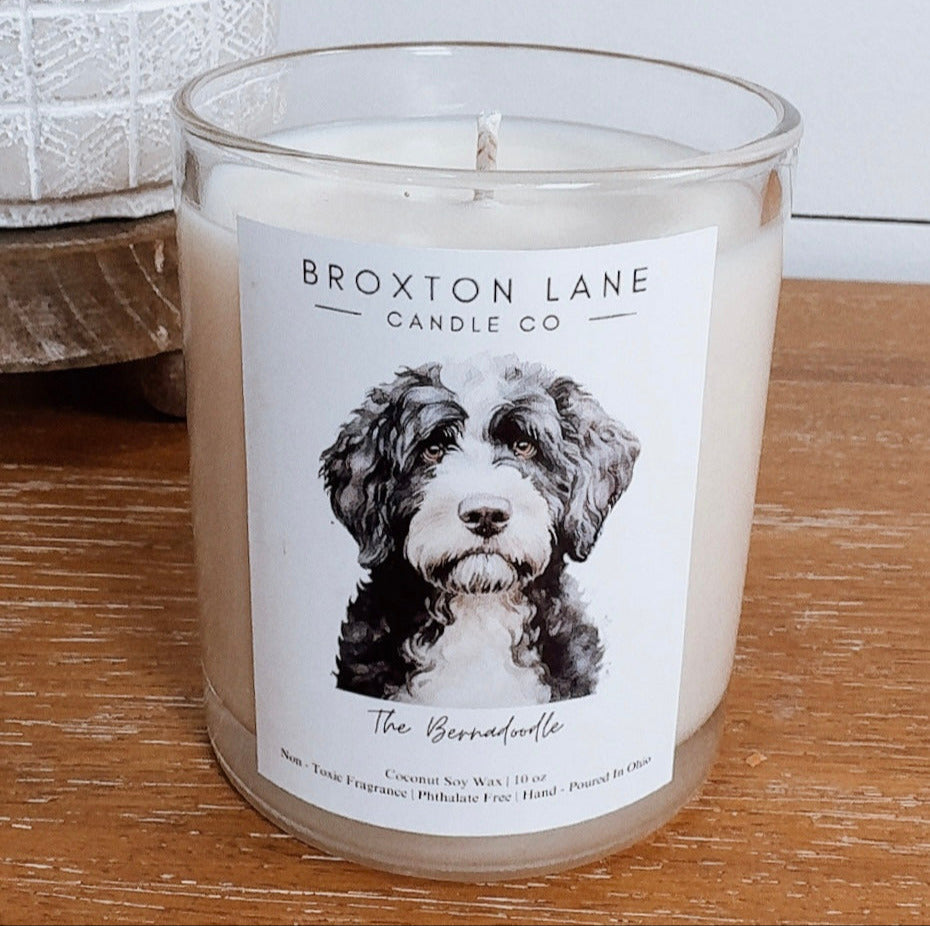 Dog Label Candle