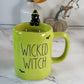 Wicked Witch Mug Candle With Black Cat Charm