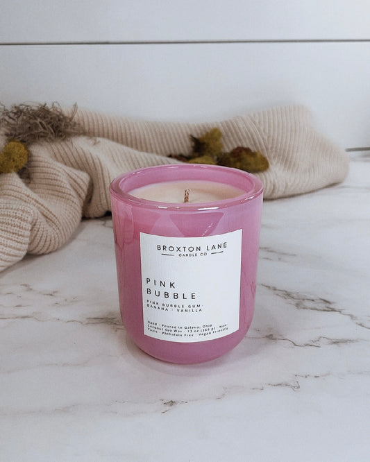 Pink Bubble Candle