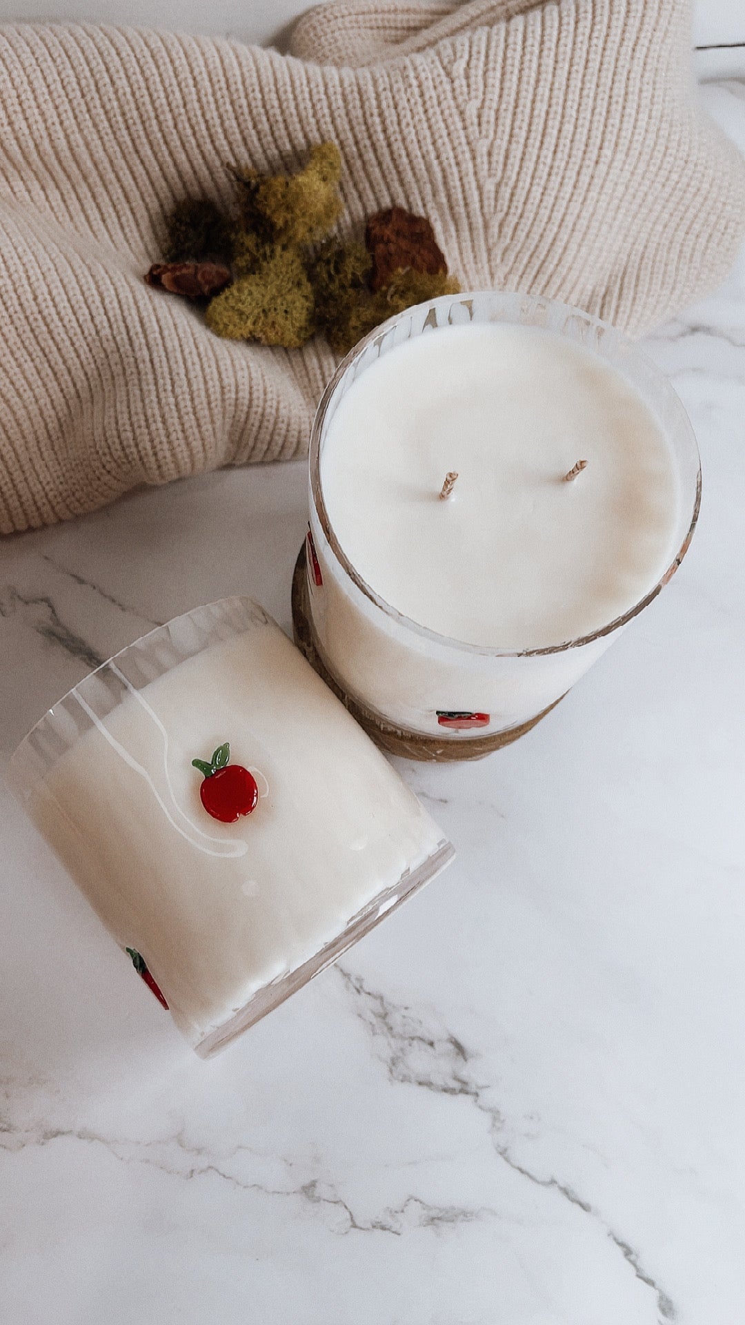 Back To School Apple Icon Candle