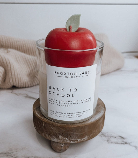 Back To School Apple Candle