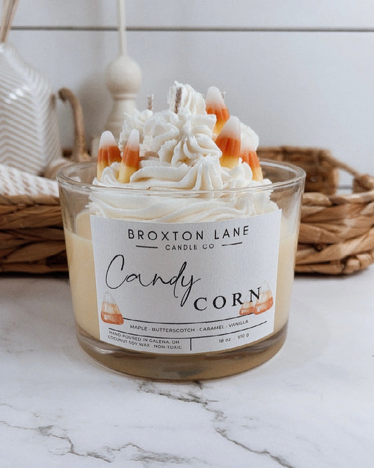 Candy Corn Dessert Candle