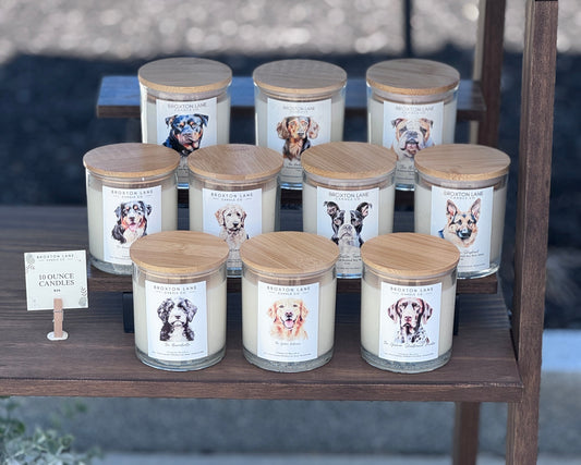 Dog Label Candle